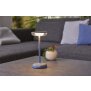 LED Solar Tischlampe Tischleuchte mit Akku Cocktaillampe USB-C stufenlos dimmbar wetterfest - blau