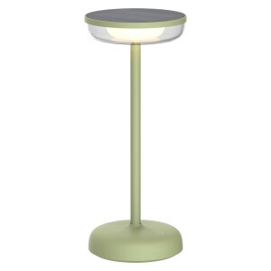 LED Solar Tischlampe Tischleuchte mit Akku Cocktaillampe USB-C stufenlos dimmbar wetterfest - grün