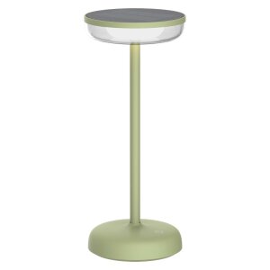 LED Solar Tischlampe Tischleuchte mit Akku Cocktaillampe USB-C stufenlos dimmbar wetterfest - grün