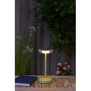 LED Solar Tischlampe Tischleuchte mit Akku Cocktaillampe USB-C stufenlos dimmbar - 2er-Set blau