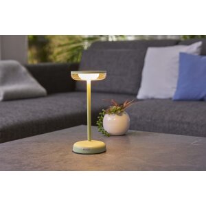 LED Solar Tischlampe Tischleuchte mit Akku Cocktaillampe USB-C stufenlos dimmbar - 2er-Set blau