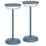 LED Solar Tischlampe Tischleuchte mit Akku Cocktaillampe USB-C stufenlos dimmbar - 2er-Set blau