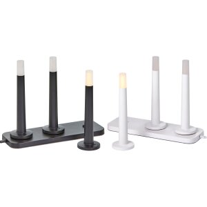 LED Lounge Stabkerzen 3er-Set für Innen und...