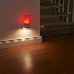 LED Steckdosen Nachtlicht 2er-Set Taschenlampe Weiß Wandleuchte Bewegungsmelder - Zylinder 2er-Set