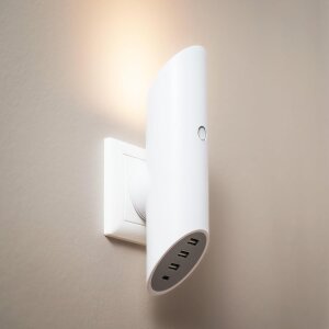 B-Ware Spotlight Wallcharger | SWC 100 - 202 x 52 x 92 mm - Kunststoff und Metall - modern