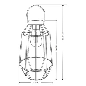 LED Solar Laterne Dämmerungssensor Garten Balkon Modern Industrielook IP44 Laterne
