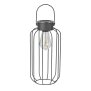 LED Solar Laterne Dämmerungssensor Garten Balkon Modern Industrielook IP44 Rund