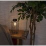 LED Solar Laterne Dämmerungssensor Garten Balkon Modern Industrielook IP44 Rund