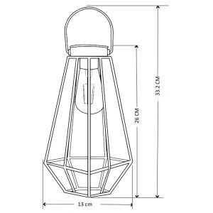 LED Solar Laterne Dämmerungssensor Garten Balkon Modern Industrielook IP44 Diamant