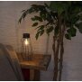 LED Solar Laterne Dämmerungssensor Garten Balkon Modern Industrielook IP44 Diamant