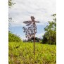 B-Ware LED Solar Gartenstab Solarstecker Außenbereich mit Dämmerungssensor Fee Stehend