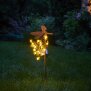 B-Ware LED Solar Gartenstab Solarstecker Außenbereich mit Dämmerungssensor Fee Stehend