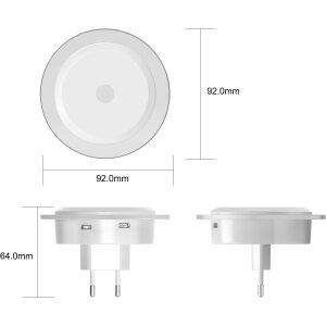 B-Ware Northpoint LED Nachtlicht mit Bewegungssensor, USB-Anschluss, drei Betriebsarten 1600K, rund