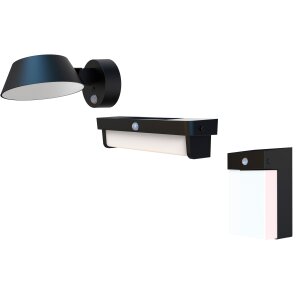 Aluminium Solar Wandleuchte Outdoor mit Bewegungsmelder...