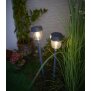 4er Set LED Solar Wegleuchte Dämmerungssensor grau - Grau 4x