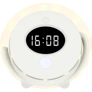 B-Ware LED Lampe Digitaluhr Bewegungsmelder Nachtlicht Touch Steuerung Aufhängung 500mAh Akku