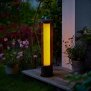 LED Solar Flammenlichtsäule 59 cm hoch Flammeneffekt oder Dauerlicht mit austauschbarem - Netzoptik