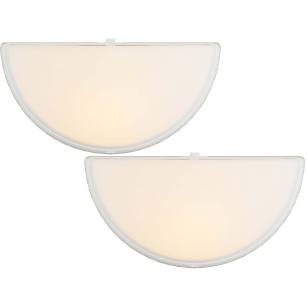 LED Nachtlicht mit Dämmerungssensor & Bewegungsmelder, Up&Down Licht für - 2er-Set Halbkugel / Weiß