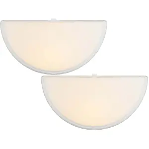 LED Nachtlicht mit Dämmerungssensor & Bewegungsmelder, Up&Down Licht für - 2er-Set Halbkugel / Weiß