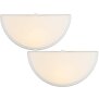 LED Nachtlicht mit Dämmerungssensor & Bewegungsmelder, Up&Down Licht für - 2er-Set Halbkugel / Weiß