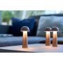 Moderne LED Tischleuchte in Pilzform im 3er-Set für den Innen- und Außenbereich stufenlos dimmbar Pilz taupe