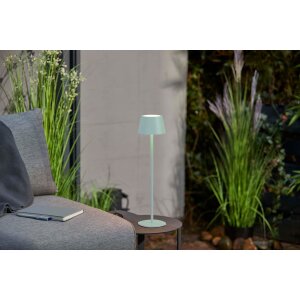 B-Ware Northpoint 3in1 LED Tischlampe Flaschenleuchte max. 45cm hoch mit 3000mAh Akku 200lm warmweißes Licht (3000K) stufenlos dimmbar für Innen und Außen Babyblau