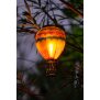B-Ware Northpoint LED Solar Laterne XL Heißluftballon Windlicht Metall-Gestell Kunststoff ca. 58 cm hoch Außenbereich Dekoration Garten Solarpanel Regenbogenfächer