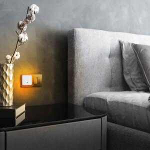 LED Nachtlicht Bernsteinweißes Licht (1500-1800K) 4 Stk. Eckig - 4 Stk. Eckig mit 2 USB Anschlüssen