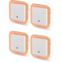LED Nachtlicht Bernsteinweißes Licht (1500-1800K) 4 Stk. Eckig - 4 Stk. Eckig mit 2 USB Anschlüssen
