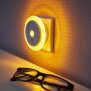 LED Nachtlicht Bernsteinweißes Licht (1500-1800K) 4 Stk. Rund mit - 4 Stk. Rund mit Bewegungsmelder