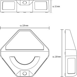 B-Ware LED Wandleuchte Solar Außenbereich Dämmerungssensor 45 Auslösungen Nachtlicht
 Hexagon