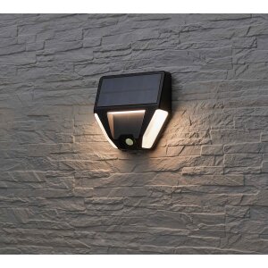 B-Ware LED Wandleuchte Solar Außenbereich Dämmerungssensor 45 Auslösungen Nachtlicht
 Hexagon