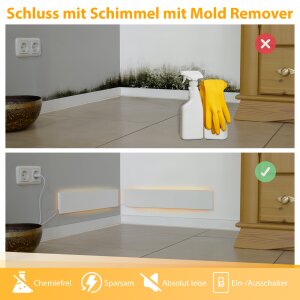 B-Ware Mold Remover 2er-Set - Schimmelentferner für Wand & Bad - Infrarot Anti-Schimmel-Heiztechnik