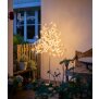 LED Baum mit 120 weißen Blüten Wunderschönes warmweißes Licht 150m Höhe Timer Integriert 5m