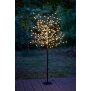 Dekorativer LED Baum mit 150 warmweißen LEDs Höhe 150 cm mit Timer 6 Stunden An 18 Stunden Aus 5 m