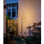 Dekorativer LED Baum mit 150 warmweißen LEDs Höhe 150 cm mit Timer 6 Stunden An 18 Stunden Aus 5 m