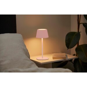 B-Ware Northpoint 3in1 LED Tischlampe Flaschenleuchte max. 45cm hoch mit 3000mAh Akku 200lm warmweißes Licht (3000K) stufenlos dimmbar für Innen und Außen Pink