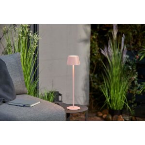 B-Ware Northpoint 3in1 LED Tischlampe Flaschenleuchte max. 45cm hoch mit 3000mAh Akku 200lm warmweißes Licht (3000K) stufenlos dimmbar für Innen und Außen Pink
