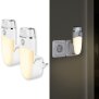LED Orientierungsleuchte 2er-Set mit Bewegungsmelder  Nachtlicht mit Induktionsladung