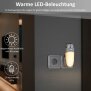 LED Orientierungsleuchte 2er-Set mit Bewegungsmelder  Nachtlicht mit Induktionsladung
