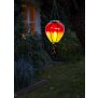 B-Ware LED Solar Laterne XL Heißluftballon Windlicht Metall-Gestell Kunststoff ca. 58 cm hoch Außenbereich Dekoration Garten Solarpanel Rot Grün