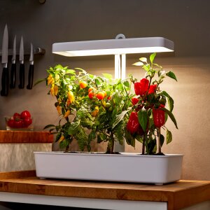 LED Hydroponisches Anzuchtsystem Pflanzenleuchte Gewächslampe 20W 1350 Lumen 11 Zuchtkörbe