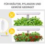 LED Hydroponisches Anzuchtsystem Pflanzenleuchte Gewächslampe 20W 1350 Lumen 11 Zuchtkörbe