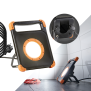 B-Ware Northpoint LED Baustrahler Arbeitsstrahler 50W mit stabilem Standgestell 2x rückseitige Steckdose 5m Kabel 4000K neutralweiß Ein/Aus Schalter