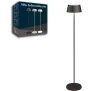 Akku LED Stehleuchte dimmbar kabellos höhenverstellbar bis 120cm warmweiß Stehlampe In - schwarz