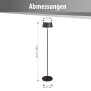 Akku LED Stehleuchte dimmbar kabellos höhenverstellbar bis 120cm warmweiß Stehlampe In - schwarz