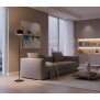 Akku LED Stehleuchte dimmbar kabellos höhenverstellbar bis 120cm warmweiß Stehlampe In - schwarz