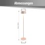 Akku LED Stehleuchte dimmbar kabellos höhenverstellbar bis 120cm warmweiß Stehlampe In- und - beige