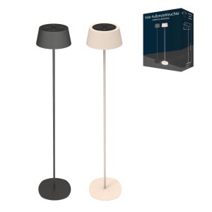LED Solar Stehleuchte Stehlampe dimmbar...