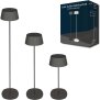 LED Solar Stehleuchte Stehlampe dimmbar höhenverstellbar Dämmerungssensor Metall Garten - schwarz
